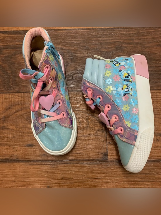 Ground Up Other - Bluey Toddler Girls Size 12 Ground Up Iridescent High Top Sneakers Blue Pink